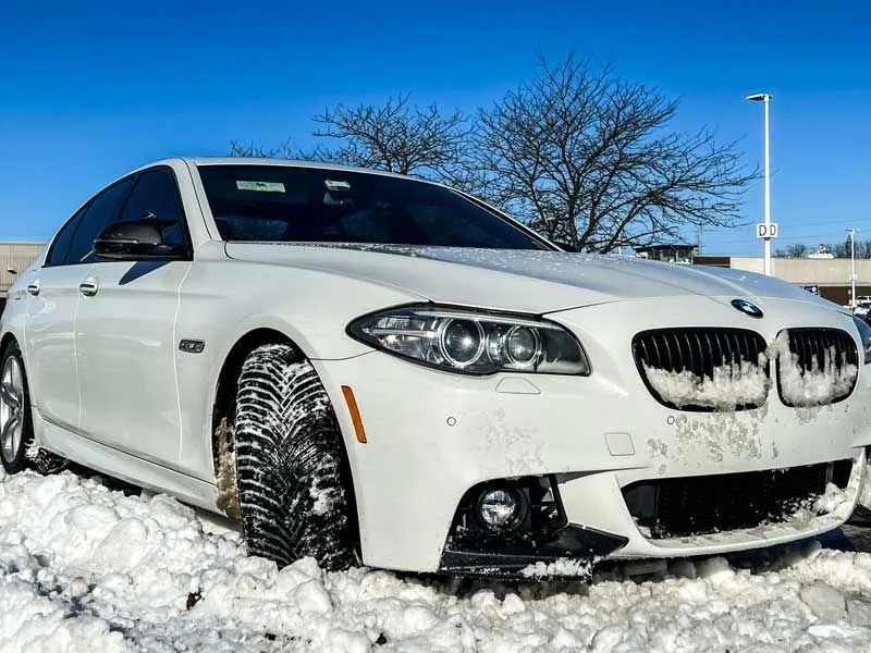 michelin crossclimate2 tires being tested after a snow storm