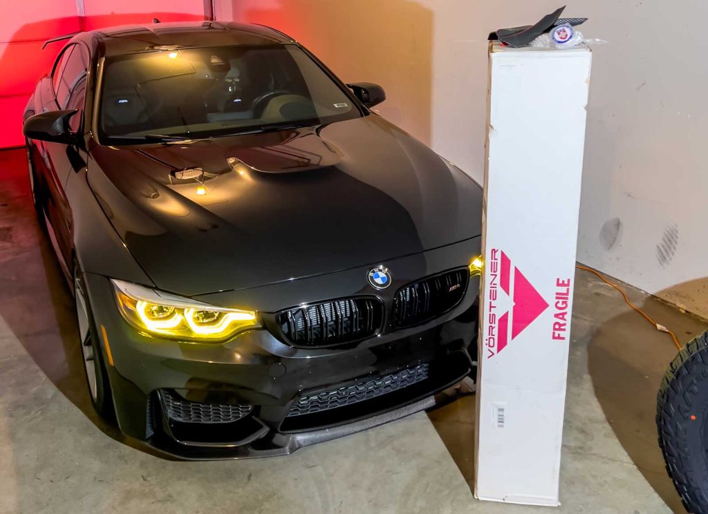 f82 bmw m4 vorsteiner vrs wing getting delivered