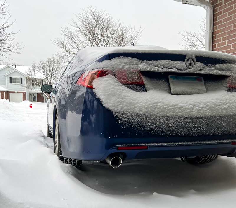 testing firestone weathergrip in heavy snow